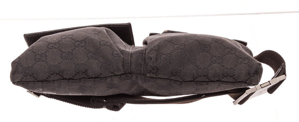 GUCCI Belt Charcoal Fanny Pack Waist Pouch