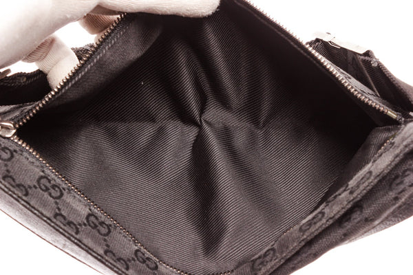 GUCCI Belt Charcoal Fanny Pack Waist Pouch