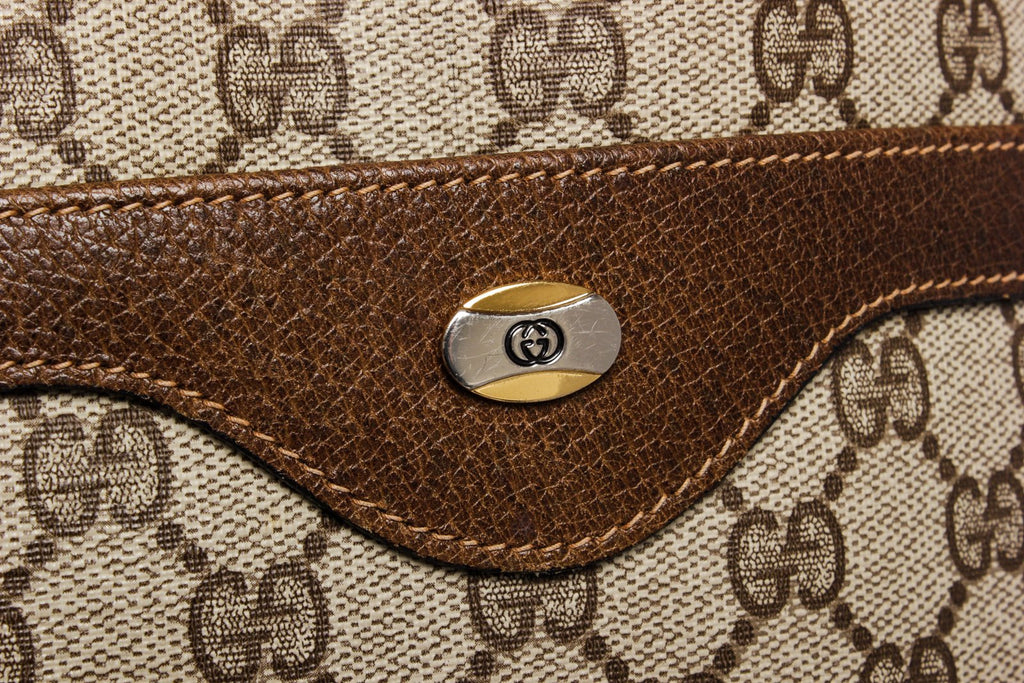 Authenticated used Gucci GG Plus Shoulder Bag Beige X, Adult Unisex, Size: (HxWxD): 20cm x 32.5cm x 12cm / 7.87'' x 12.79'' x 4.72'', Weight: 700g /