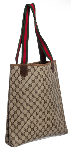 Vintage GUCCI Plus Beige GG Plus Coated Canvas Shoulder