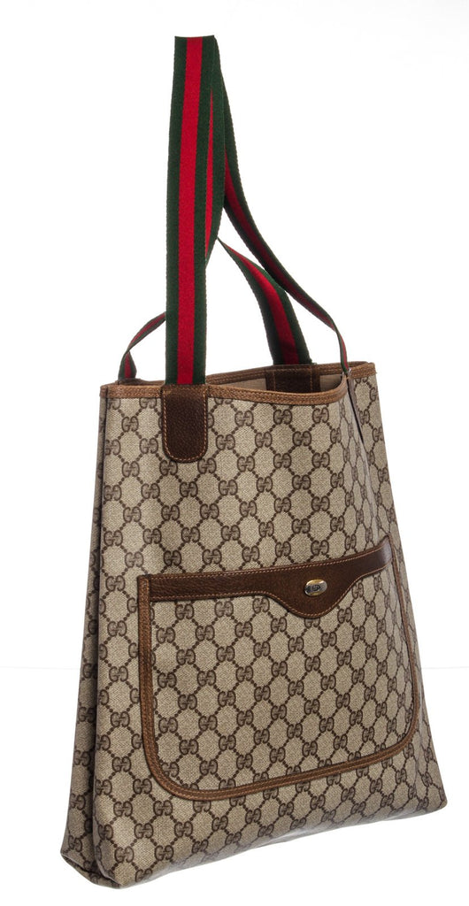Vintage GUCCI Plus Beige GG Plus Coated Canvas Shoulder Monica s