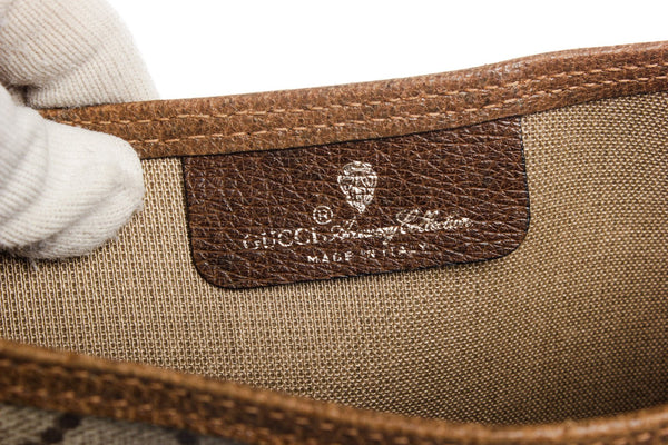 Vintage GUCCI Plus Beige GG Plus Coated Canvas Shoulder