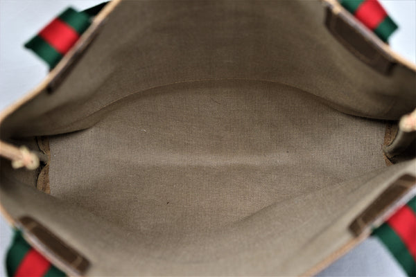 Vintage GUCCI Plus Beige GG Plus Coated Canvas Shoulder