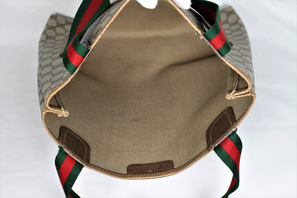 Vintage GUCCI Plus Beige GG Plus Coated Canvas Shoulder
